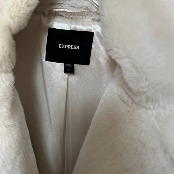 Express Faux Fur Coat, Size S - Picture 3 of 4